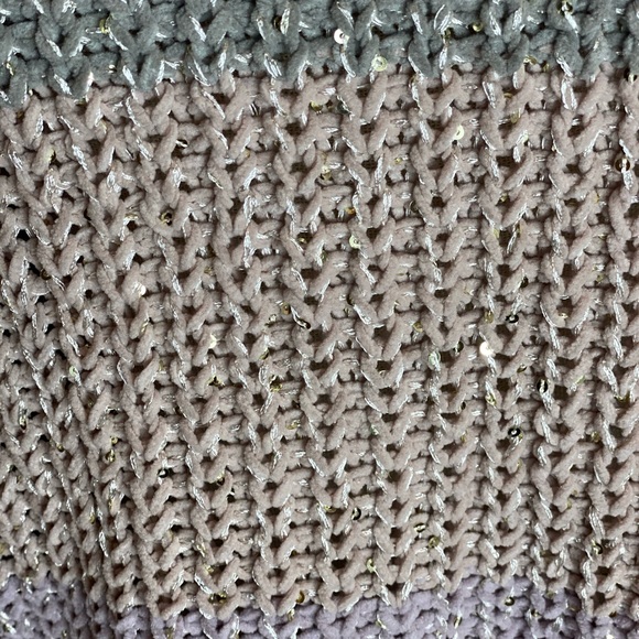 STORIA l/s sequin sweater multi print. Size: S - Picture 4 of 13